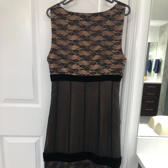 SPENSER JEREMY Vintage NWT Black Lace Velvet Lined Cocktail Party DRESS Size 12 - Picture 7 of 12